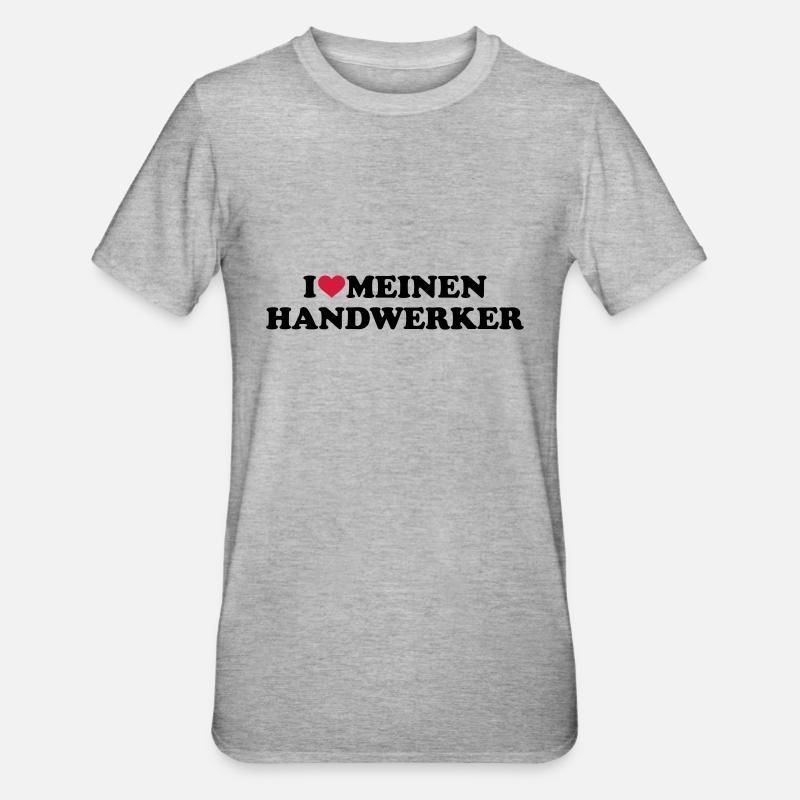 Handwerker - Unisex Polycotton T-Shirt - Grau meliert