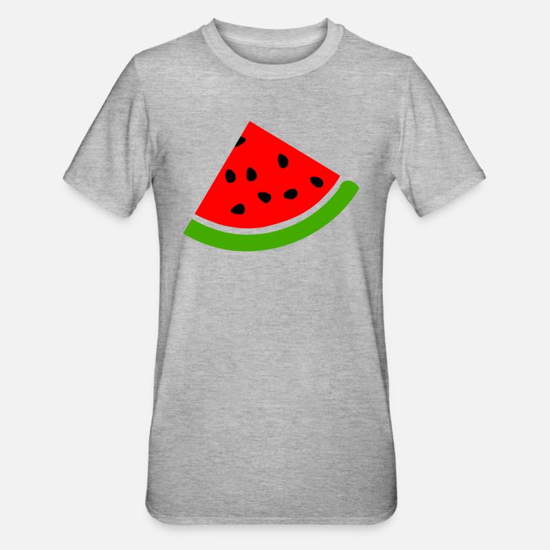 Melon pastèque - T-shirt polycoton Unisexe - gris chiné