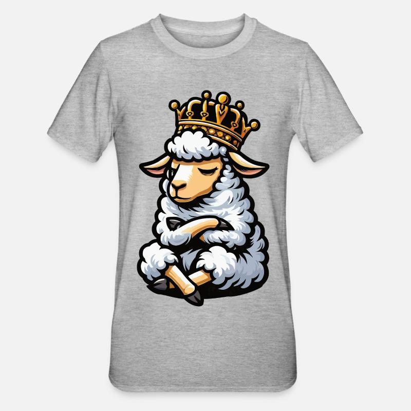 Schaf Schafe Schäfer Schafhalter Schafbock - Unisex Polycotton T-Shirt - Grau meliert