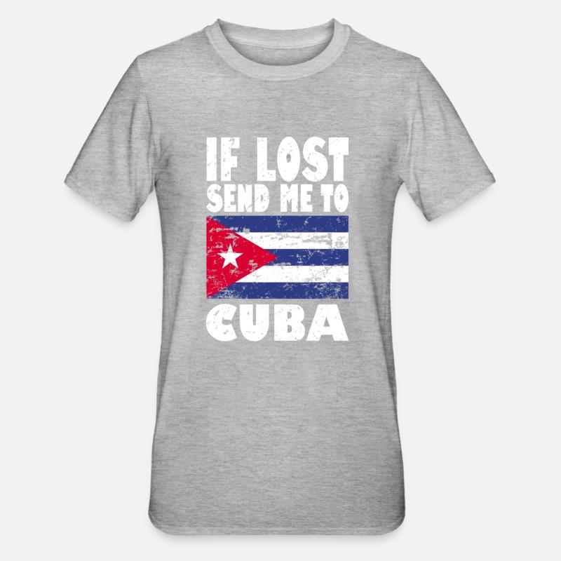Drapeau de Cuba - T-shirt polycoton Unisexe - gris chiné
