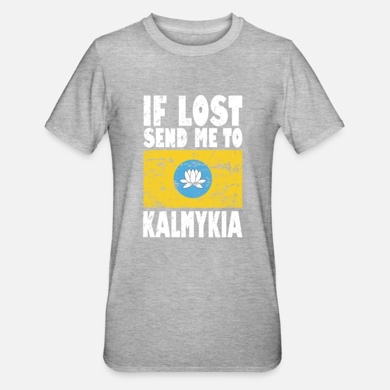 Drapeau de Kalmoukie - T-shirt polycoton Unisexe - gris chiné