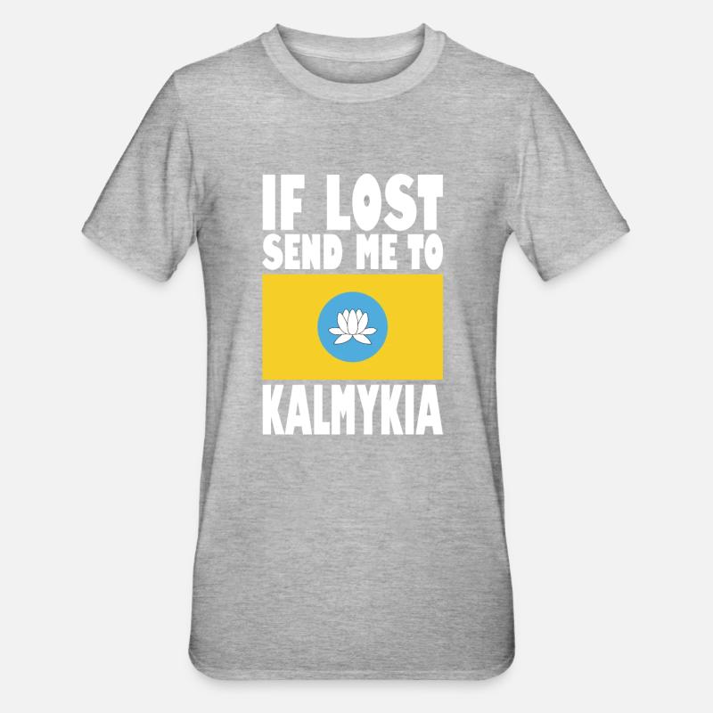 Drapeau de Kalmoukie - T-shirt polycoton Unisexe - gris chiné