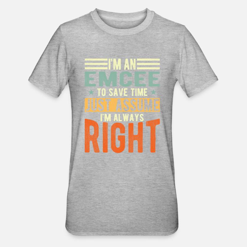 Moderator - Unisex Polycotton T-Shirt - Grau meliert