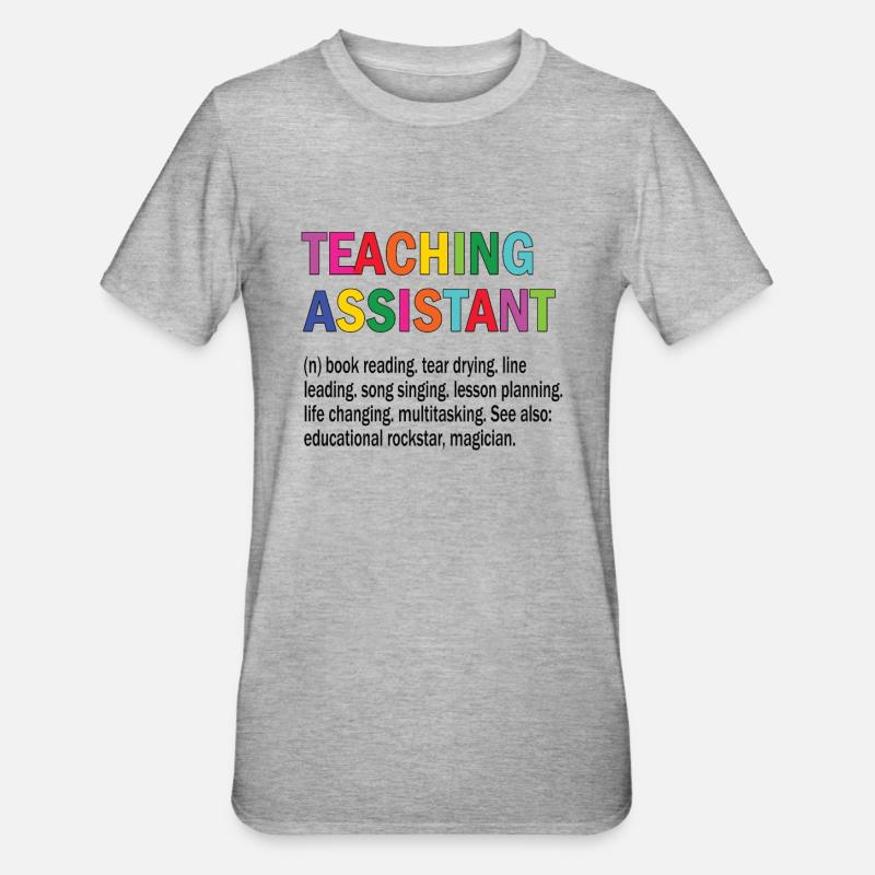 Assistant assistant professeur assistant - T-shirt polycoton Unisexe - gris chiné