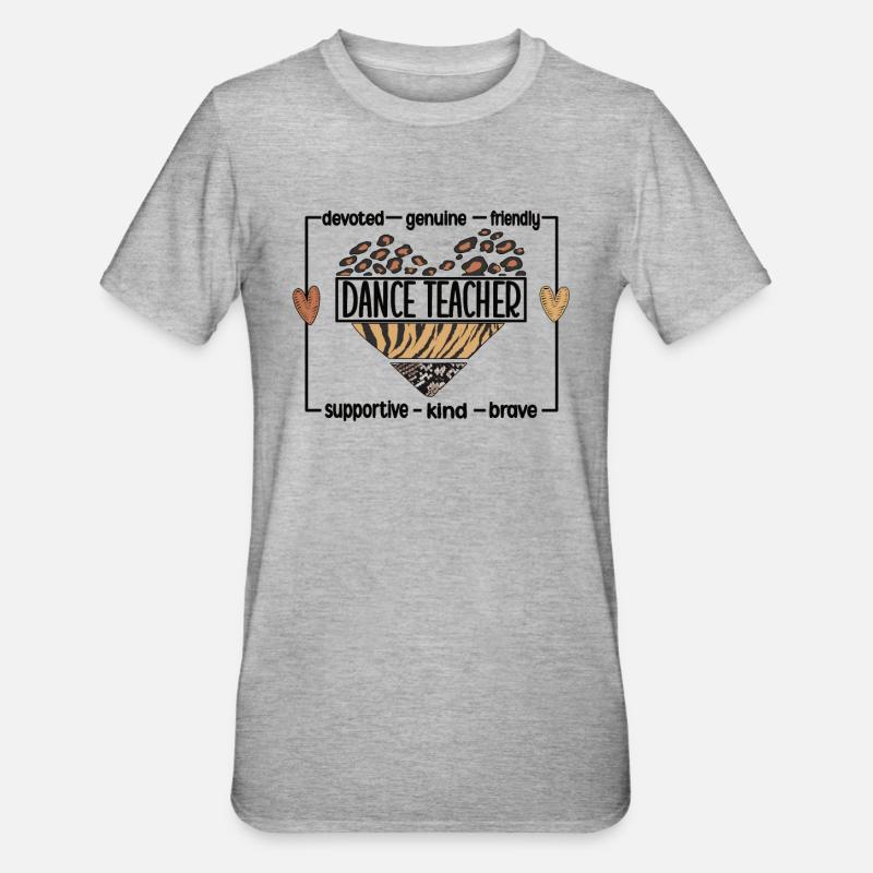 Reconnaissance de professeur de danse Cours de danse - T-shirt polycoton Unisexe - gris chiné