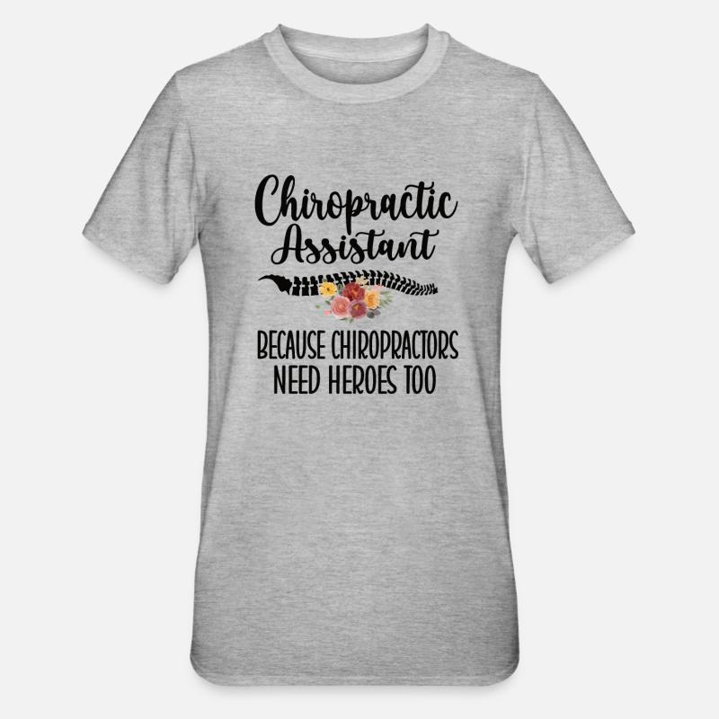 Chiropraktischer Assistent Chiropraktik-Assistent - Unisex Polycotton T-Shirt - Grau meliert