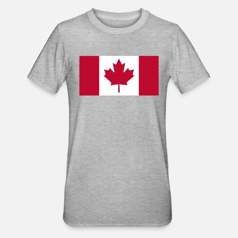 Drapeau canada drapeau érable Canada Day 1867 Toronto - T-shirt polycoton Unisexe - gris chiné