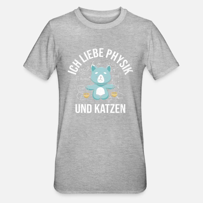 Physik Physiker Nerd - Unisex Polycotton T-Shirt - Grau meliert