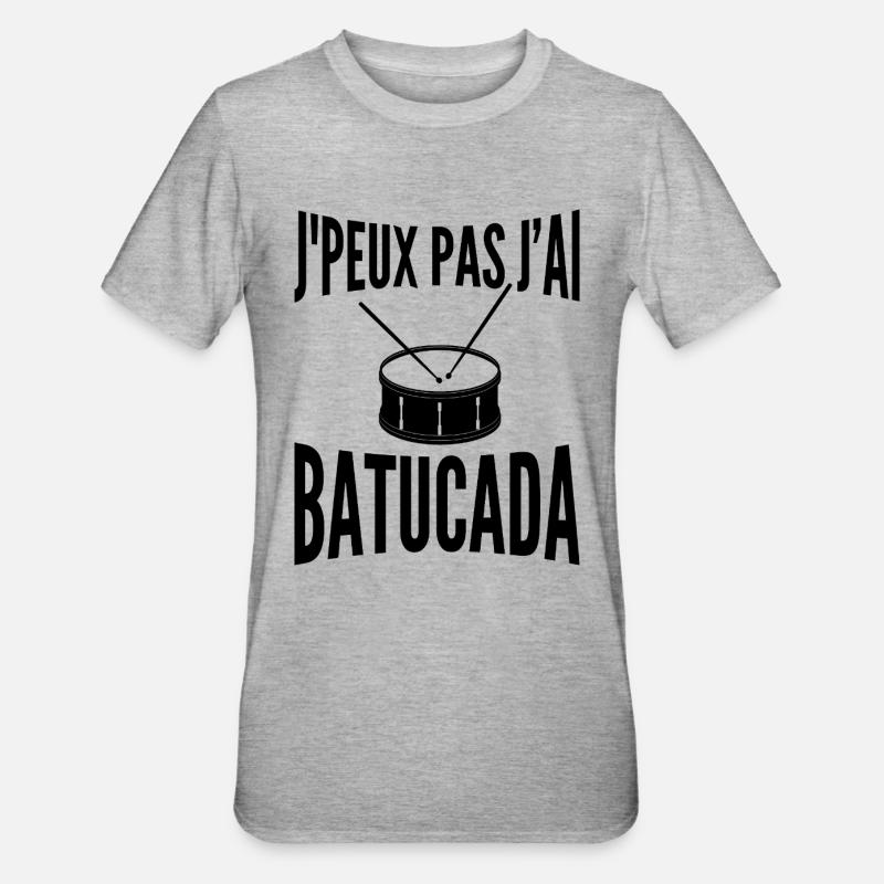 Batucada | Percussion | Samba - T-shirt polycoton Unisexe - gris chiné