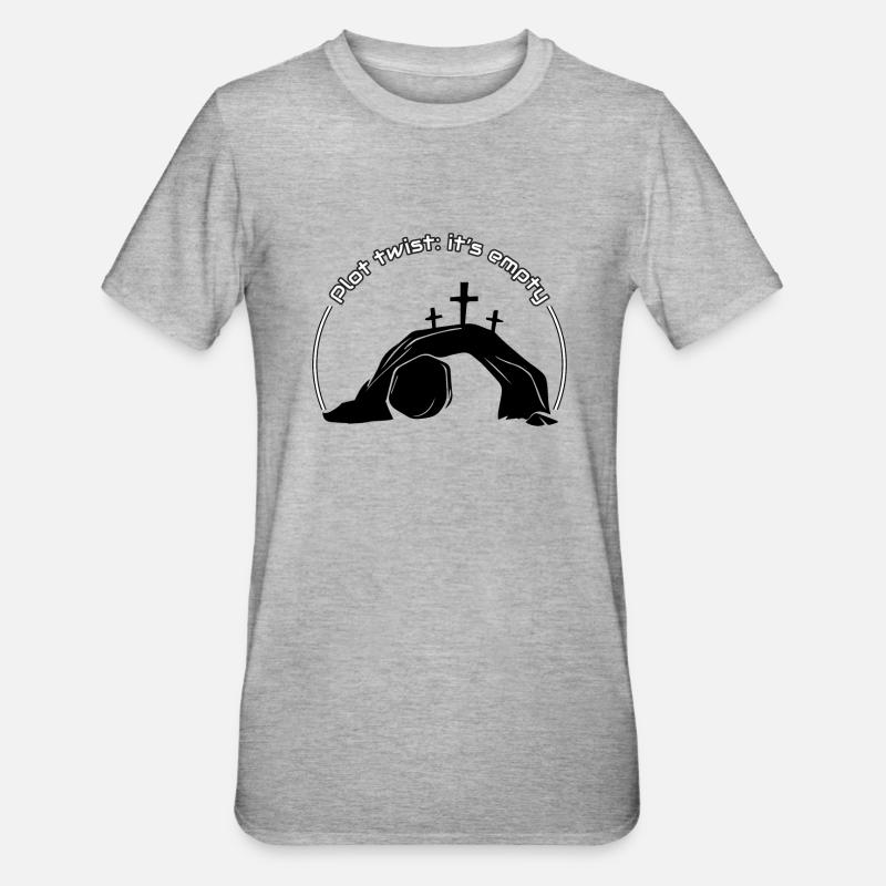 Plot twist: c’est vide - T-shirt polycoton Unisexe - gris chiné