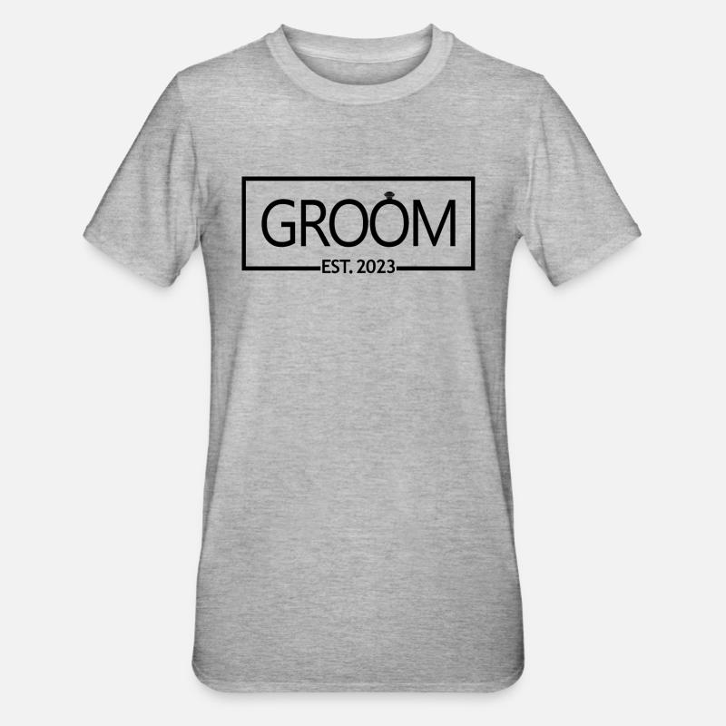 2023 - Ehemann wird Hochzeitsfeier Geschenk - Unisex Polycotton T-Shirt - Grau meliert