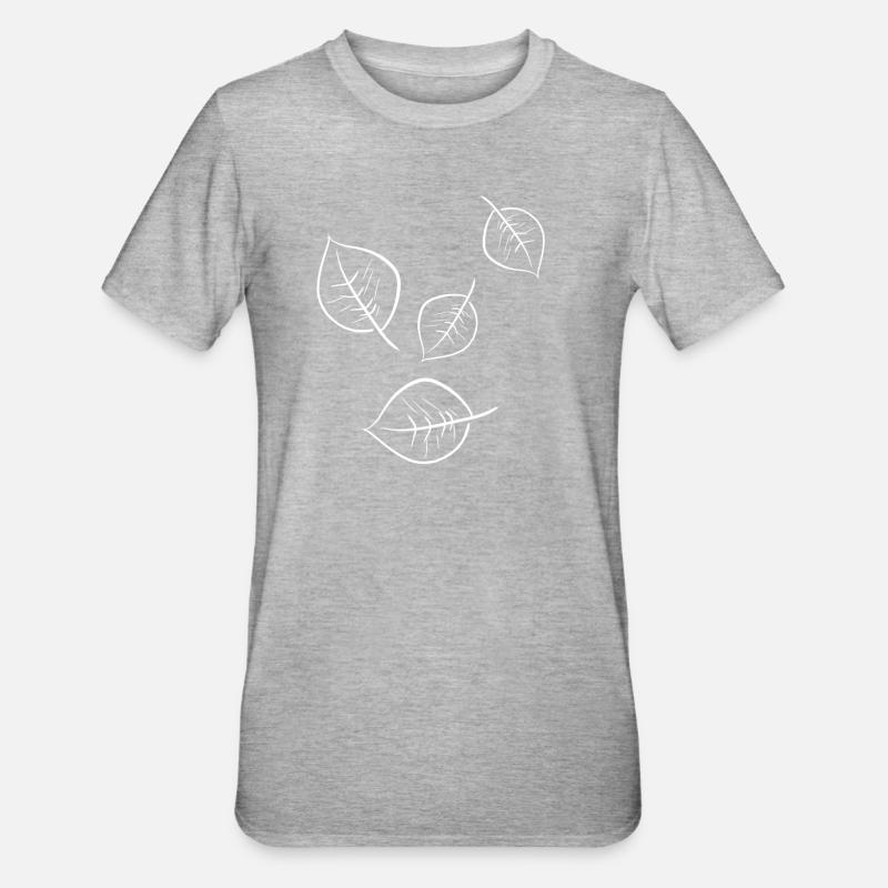 blätter fallen - Unisex Polycotton T-Shirt - Grau meliert