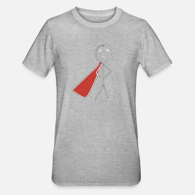 held superheld - Unisex Polycotton T-Shirt - Grau meliert