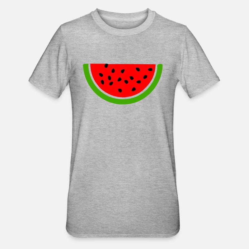 Pastèque - T-shirt polycoton Unisexe - gris chiné
