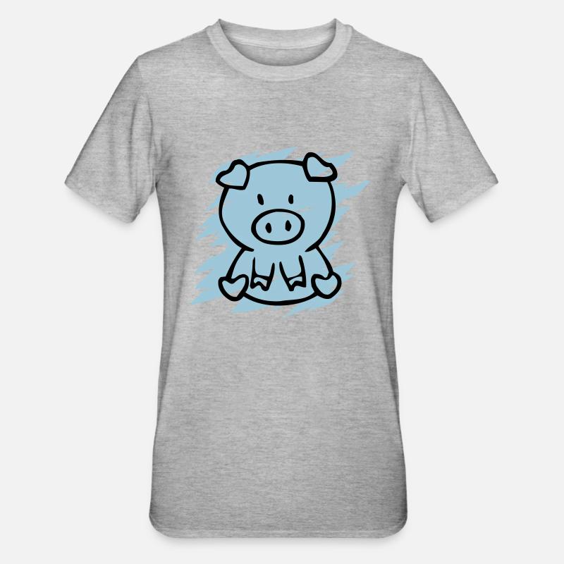 oink - T-shirt polycoton Unisexe - gris chiné