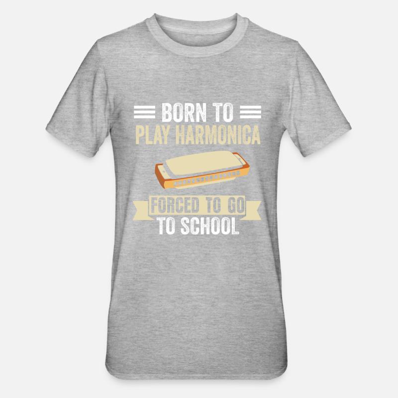 Harmonica musicien Blues Jazz Harmonica - T-shirt polycoton Unisexe - gris chiné