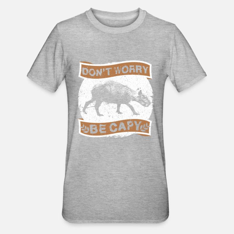 Capybara capybara rodent - Unisex Polycotton T-Shirt - heather grey