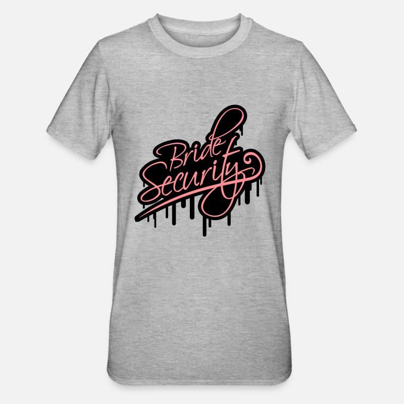 Bride Security - T-shirt polycoton Unisexe - gris chiné
