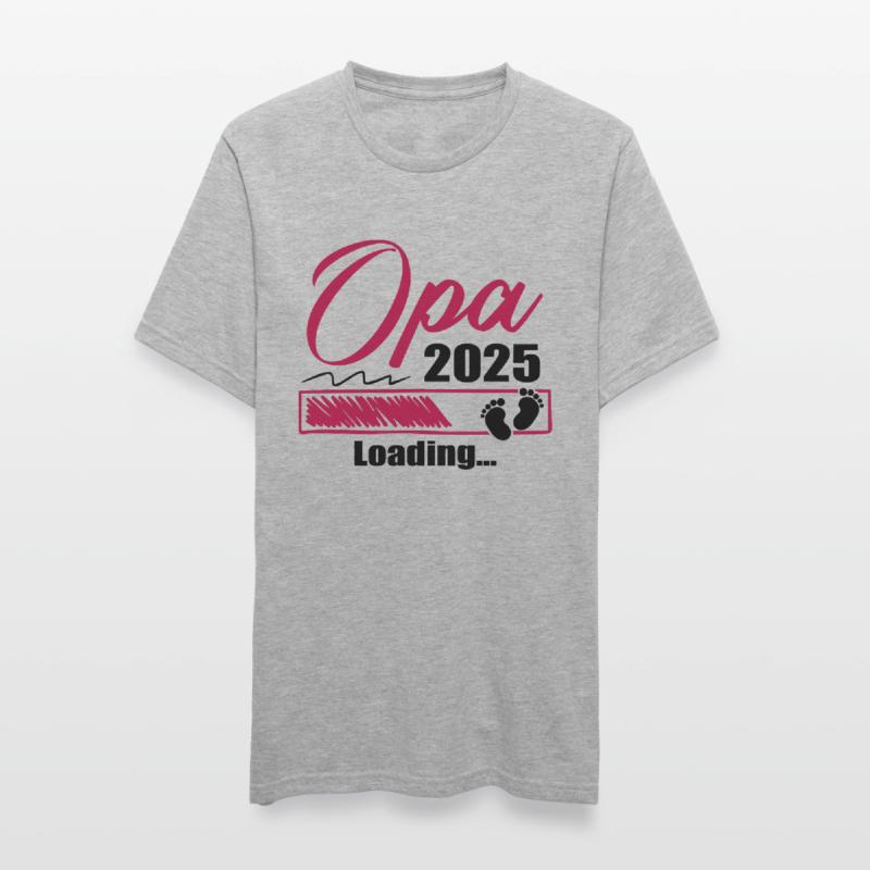 Werdender Opa 2025 Opa loading Geschenk Männer Unisex Polycotton T-Shirt