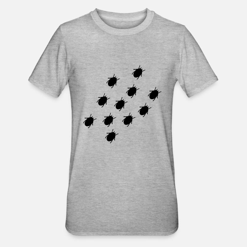 käfer - Unisex Polycotton T-Shirt - Grau meliert
