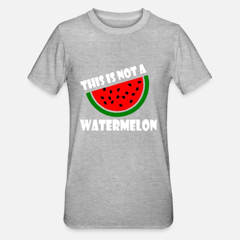 THIS IS NOT A WATERMELON - T-shirt polycoton Unisexe - gris chiné