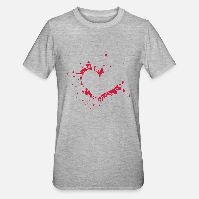 Cuore Cuore - Maglietta unisex, mix cotone e poliestere - grigio melange