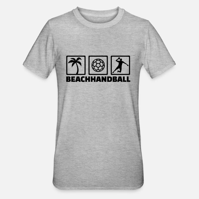 Beachhandball - T-shirt polycoton Unisexe - gris chiné