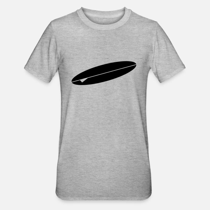 planche de surf - T-shirt polycoton Unisexe - gris chiné