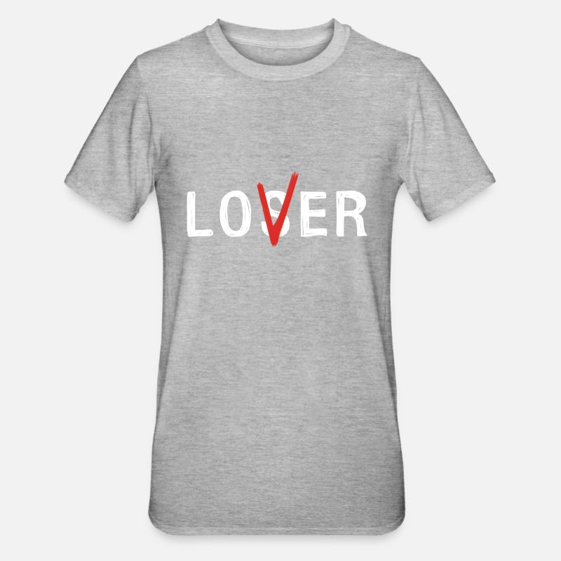 Perdant ou amant - T-shirt polycoton Unisexe - gris chiné