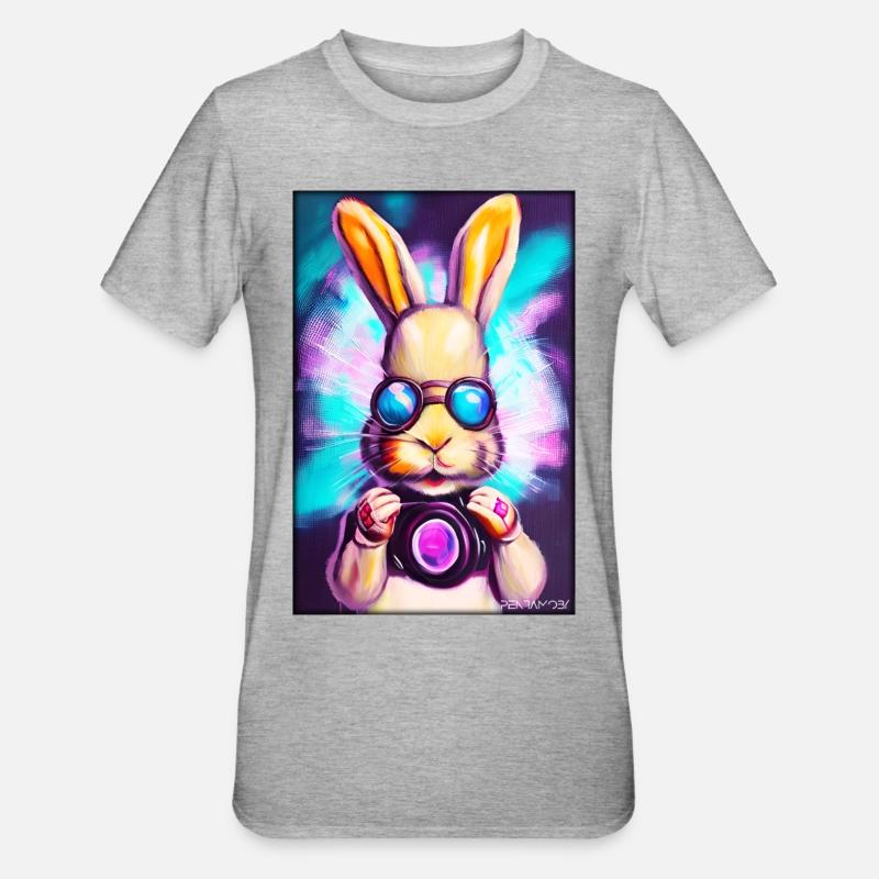 Easter Easter Cyber Future Sci-Fi Animal - Unisex Polycotton T-Shirt - heather grey