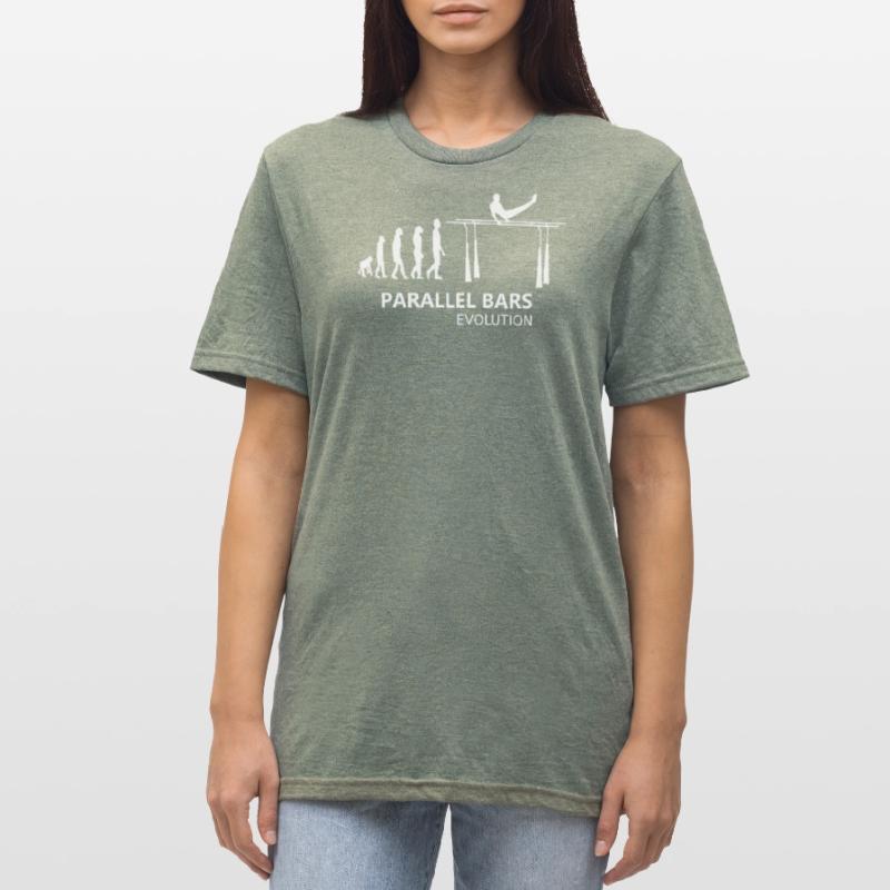 Parallel Bars Parallel Bars Evolution Gymnastics Unisex Polycotton T-Shirt
