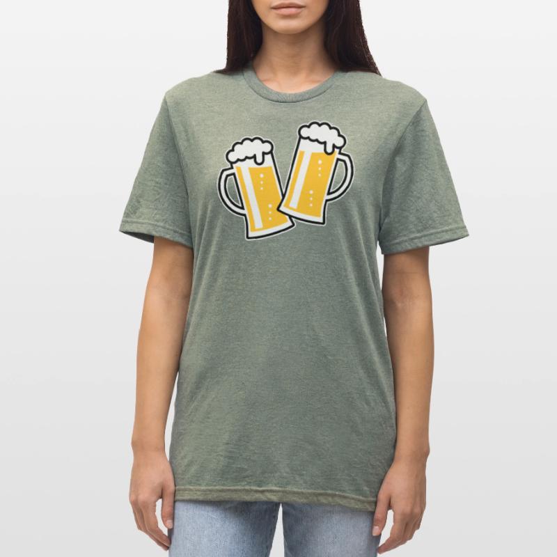 2 Bierpullen Toast (Bier / Bierpul / 3C) Uniseks Polycotton T-shirt