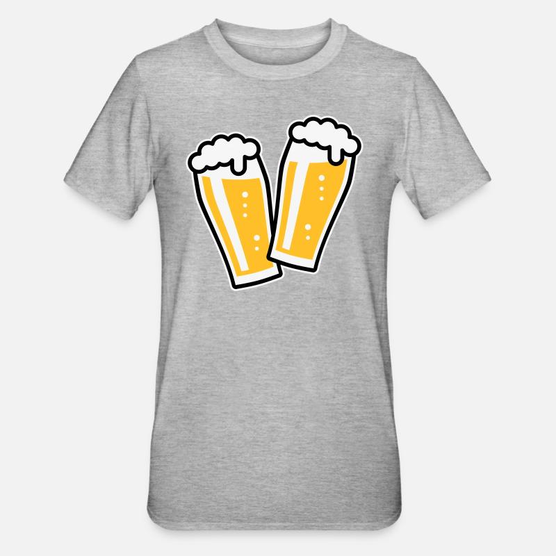 XDoppelter Willie (3) - Unisex Polycotton T-Shirt - heather grey
