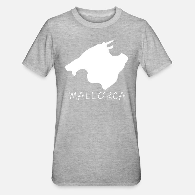 Mallorca - Unisex Polycotton T-Shirt - Grau meliert