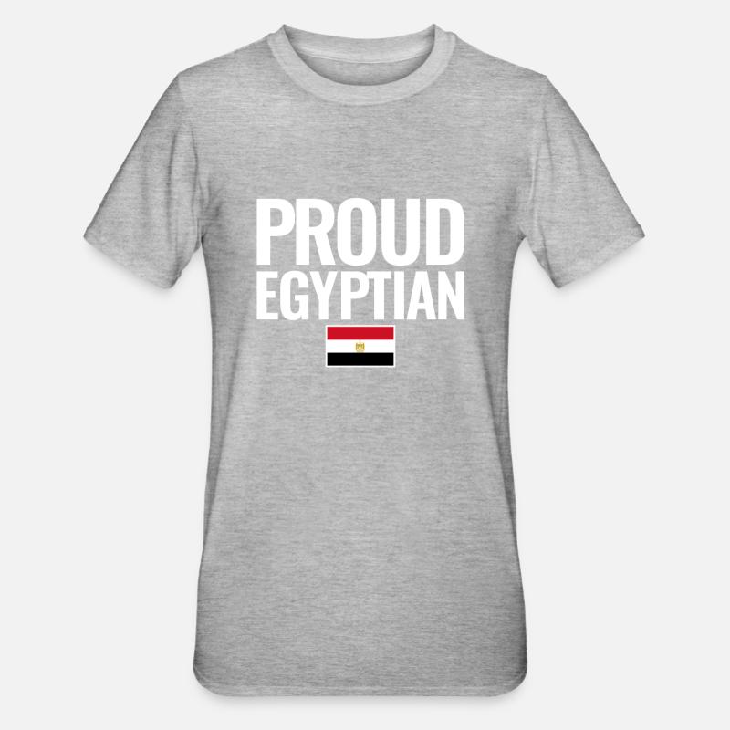 Fier Egypte Egypte Egypte - T-shirt polycoton Unisexe - gris chiné