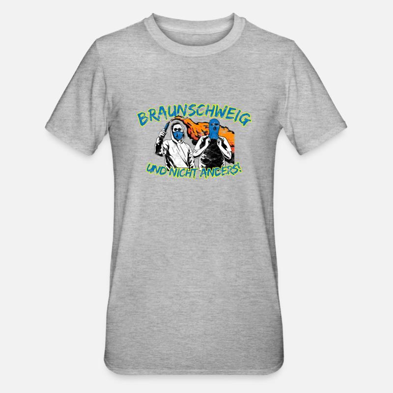 Braunschweig und nicht anders UPDATE - Unisex Polycotton T-Shirt - Grau meliert
