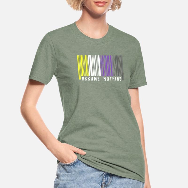 Nonbinary | Non-Binary Pride Barcode Flag Unisex Polycotton T-Shirt