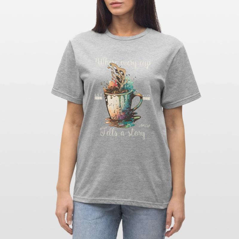 Exploding Coffee Unisex Polycotton T-Shirt