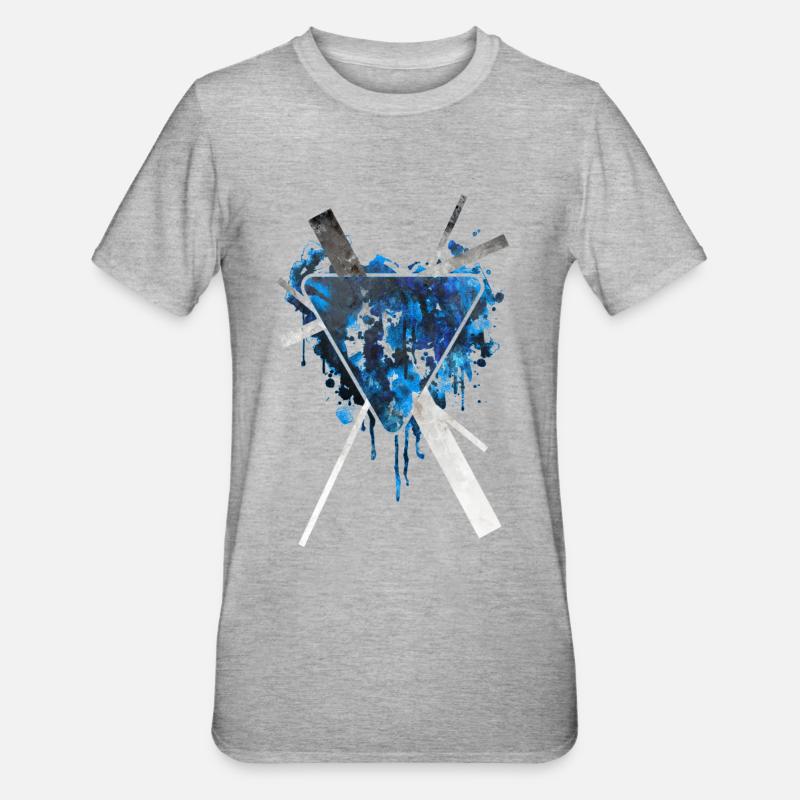 Triangle graphique eX - T-shirt polycoton Unisexe - gris chiné