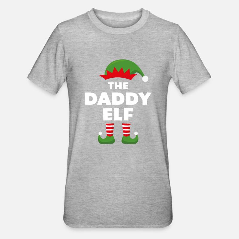 Le Papa Elfe - T-shirt polycoton Unisexe - gris chiné