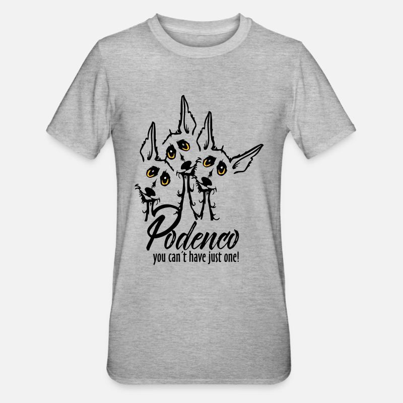 Podi Rudel - Unisex Polycotton T-Shirt - Grau meliert