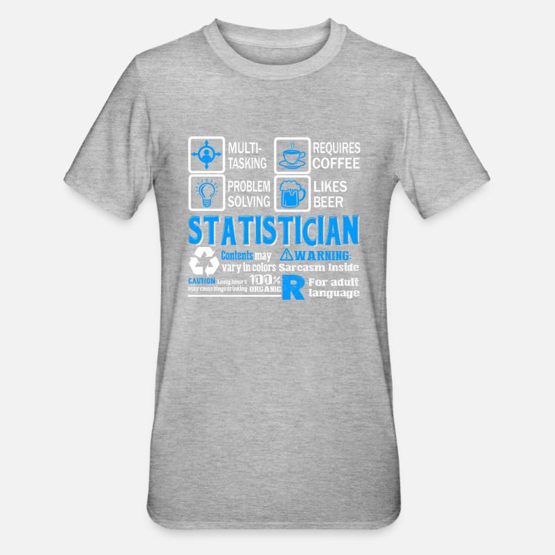 Statistician Statistician Problem Solving - Unisex Polycotton T-Shirt - heather grey