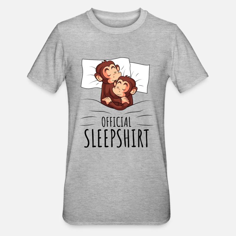 Monkey - Unisex Polycotton T-Shirt - heather grey
