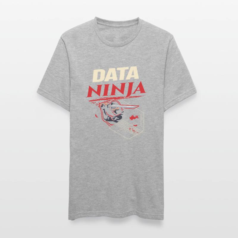 Data Ninja computer programming coder T-shirt polycoton Unisexe