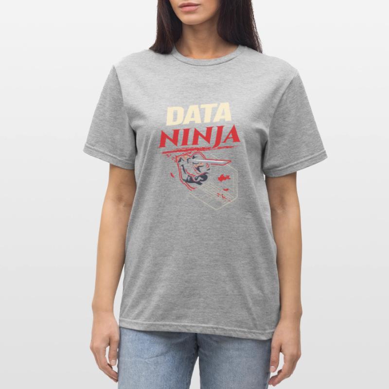 Data Ninja computer programming coder T-shirt polycoton Unisexe