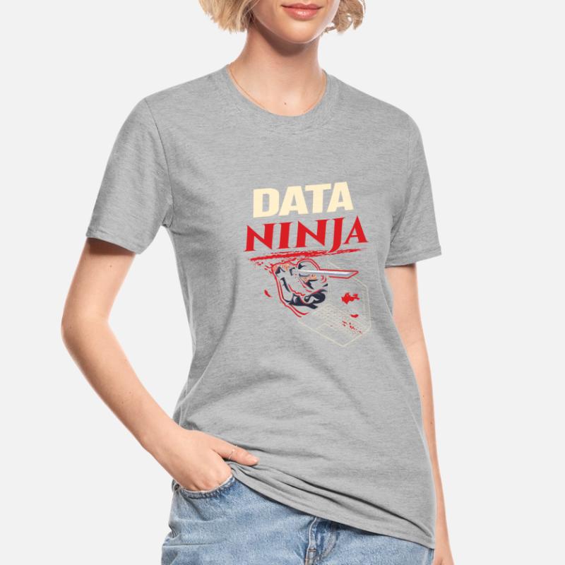 Data Ninja computer programming coder T-shirt polycoton Unisexe