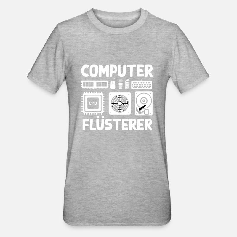 Computer Flüsterer - It - Unisex Polycotton T-Shirt - Grau meliert