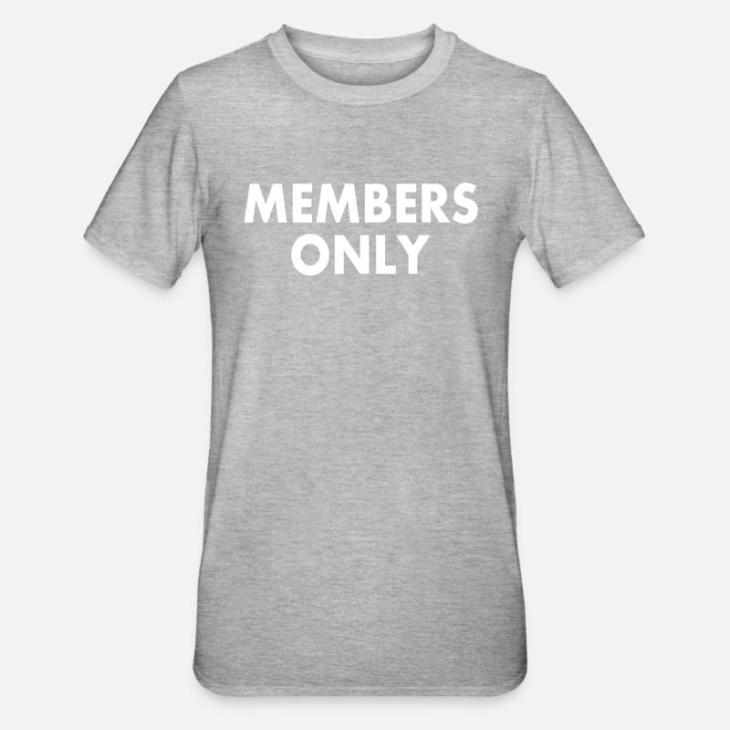 Members only - T-shirt polycoton Unisexe - gris chiné