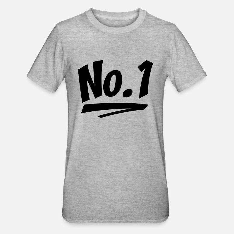 Nummer eins - Unisex Polycotton T-Shirt - Grau meliert