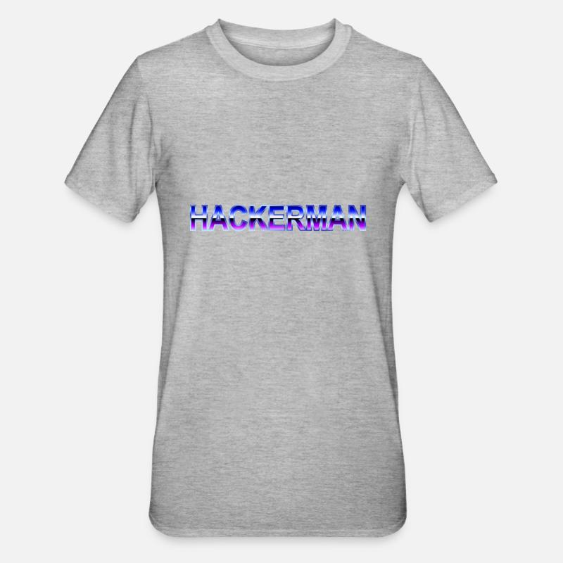 Hackerman - T-shirt polycoton Unisexe - gris chiné